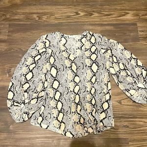 JODIFL SNAKE PRINT LONG SLEEVE BLOUSE